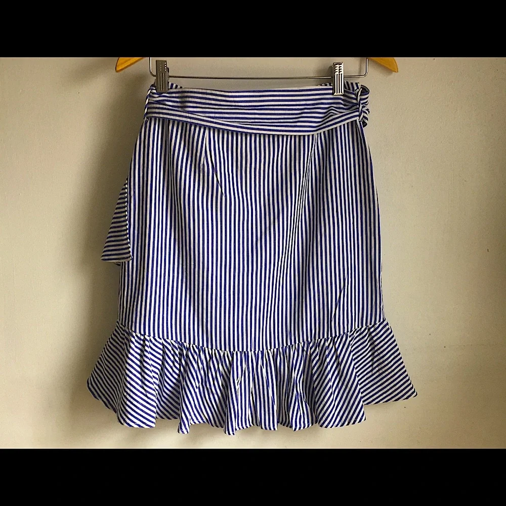 POOKIE & SEBASTIAN Ruffle Striped Skirt - Picture 3 of 7